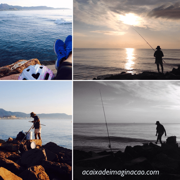 nascer do sol, praia espanha.