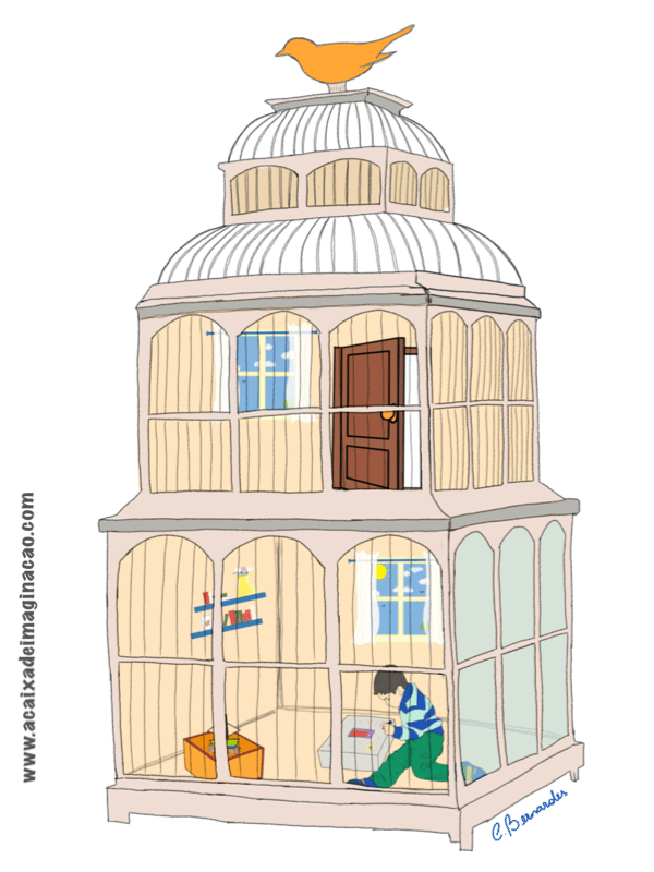 pássaro na A Caixa de Imaginação