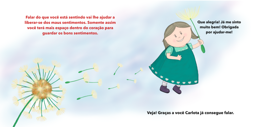 4 Carlota não quer falar conto infantil sentimentos
