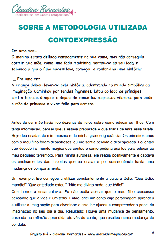 Projeto educação emocional autoconceito TUÁ